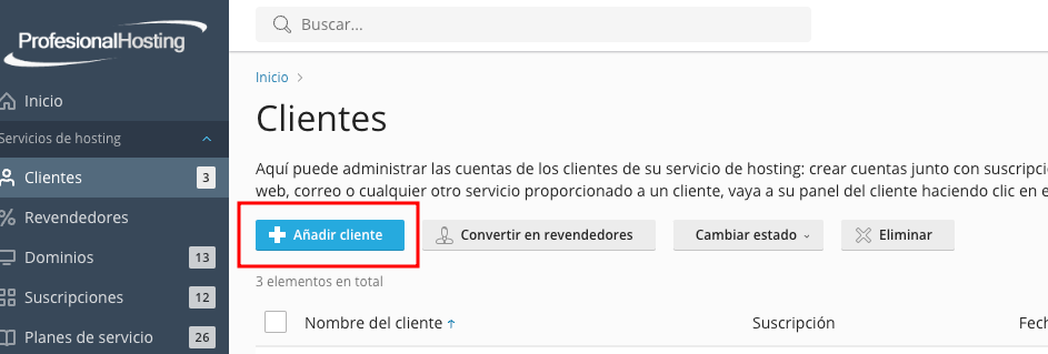 Panel Plesk añadir cliente o usuario